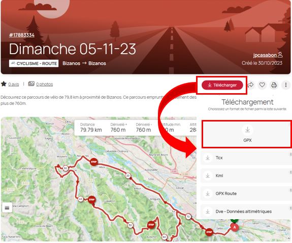 Parcours2 Comment importer le parcours d'une sortie sur le GPS Garmin ?